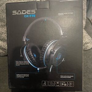 CX-778 Black and Blue Headphones